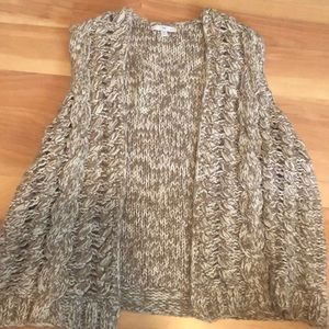 Cozy knit sand & white vest from Gap